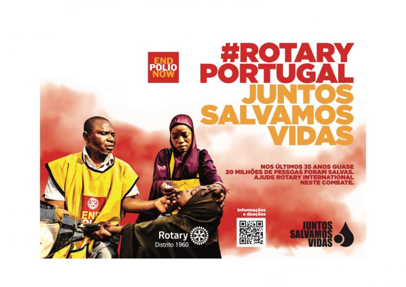 Dia Mundial de Combate à Pólio - Divulgação e angariação de doações  Rotary - "Juntos salvamos vidas"